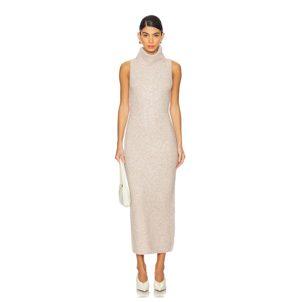 Camila Coelho Noel Maxi Dress in Beige Size Small